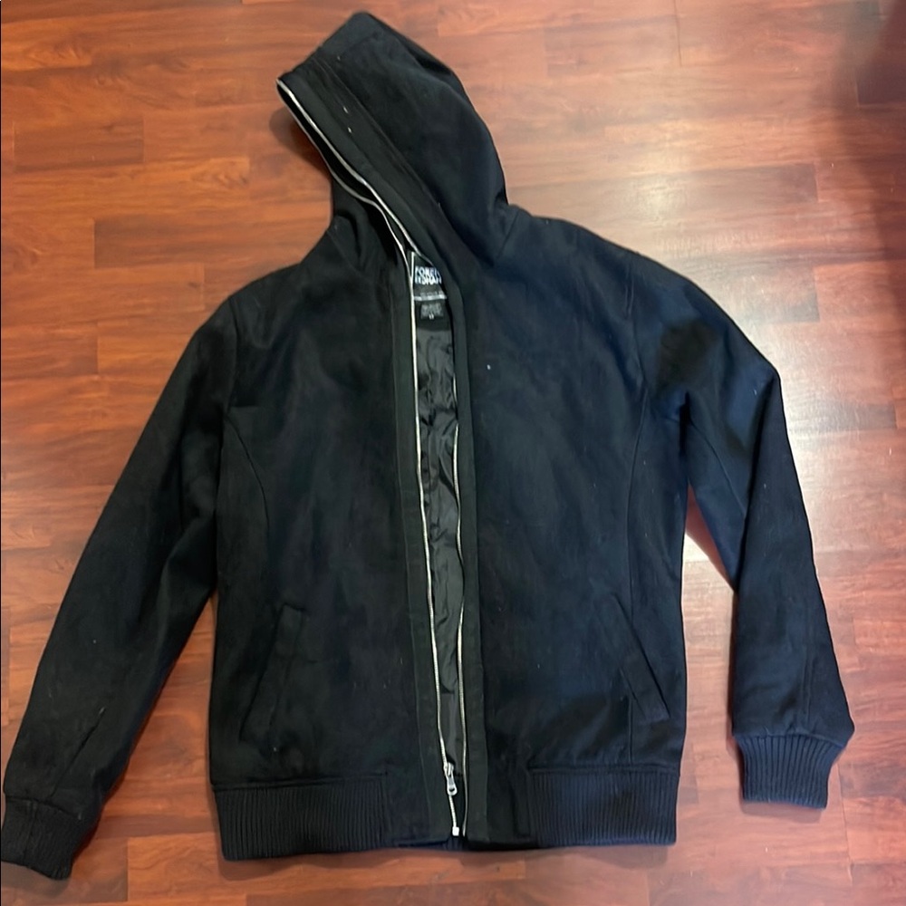 Foreign Exchange Black Windbreaker Jacket
